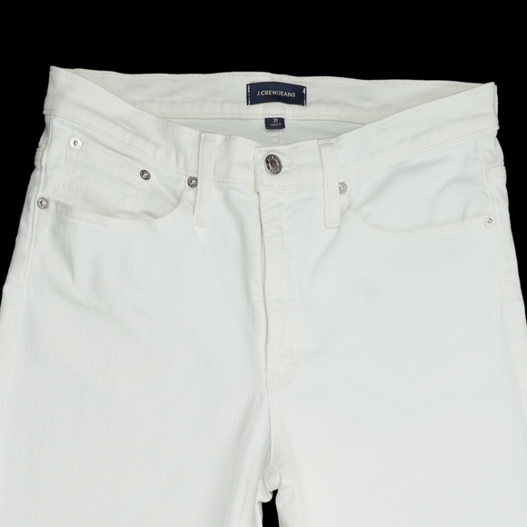 JCREW Size 31 9" Mid-Rise Toothpick Jeans in White - $128 B3584 - Picture 3 of 5